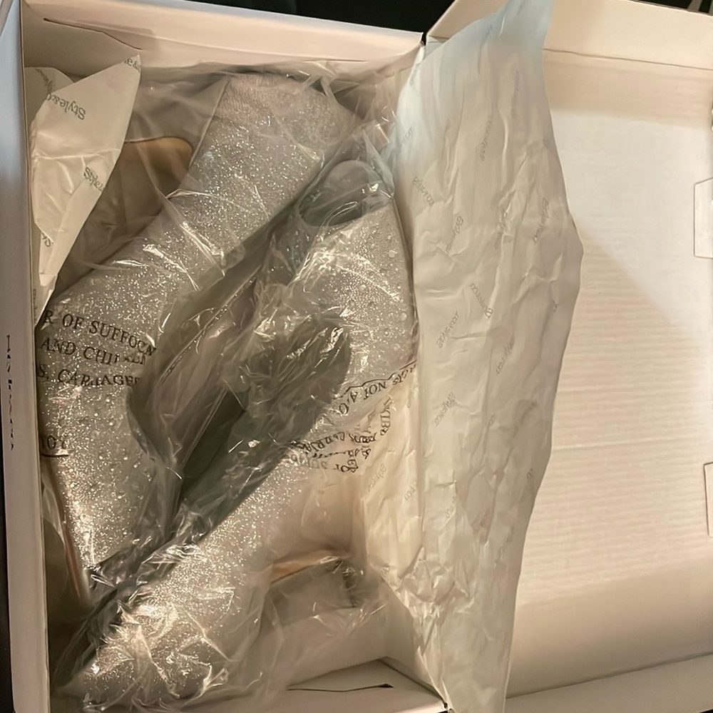 Silver high heels